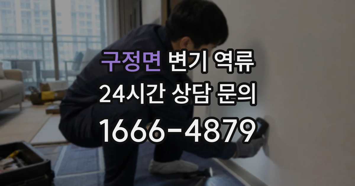 구정면 변기 역류