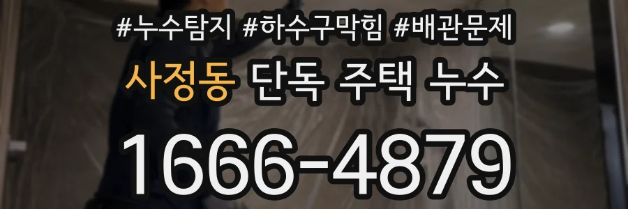 사정동 단독 주택 누수