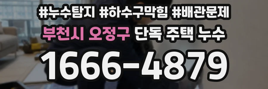 부천시 오정구 단독 주택 누수