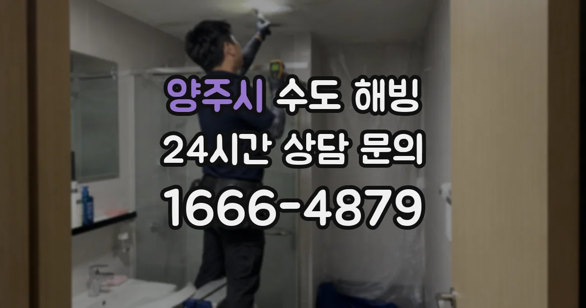 양주시 수도 해빙