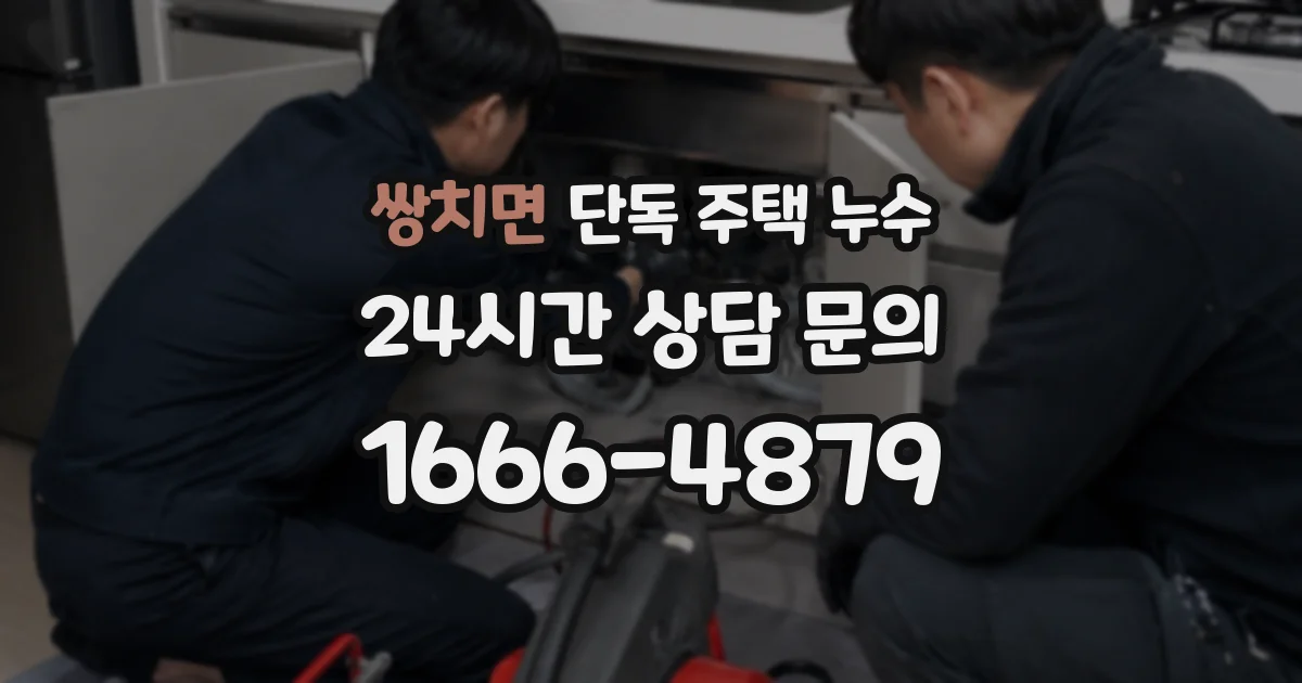 쌍치면 단독 주택 누수
