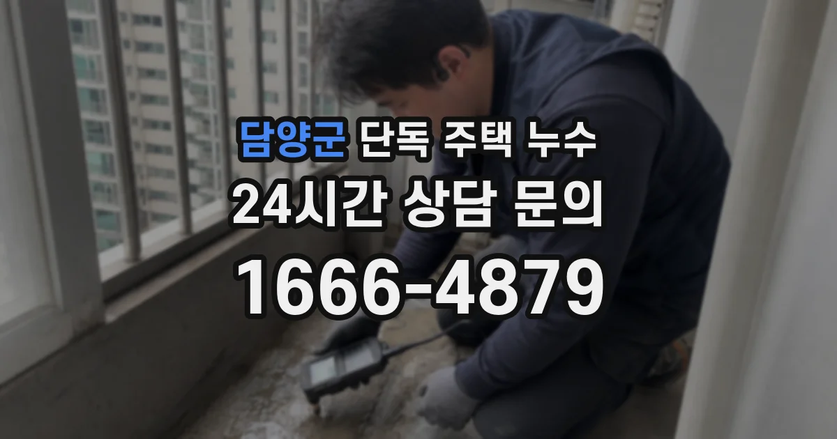 담양군 단독 주택 누수
