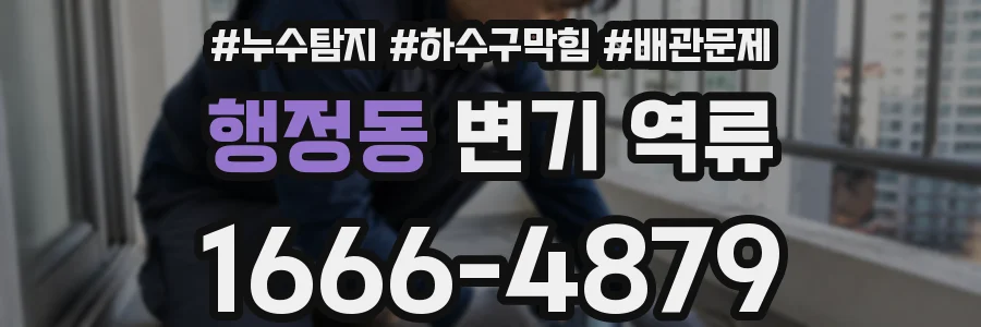 행정동 변기 역류