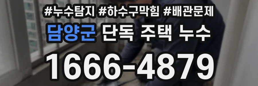 담양군 단독 주택 누수