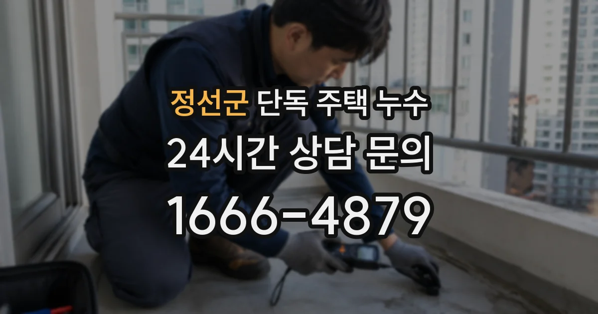 정선군 단독 주택 누수