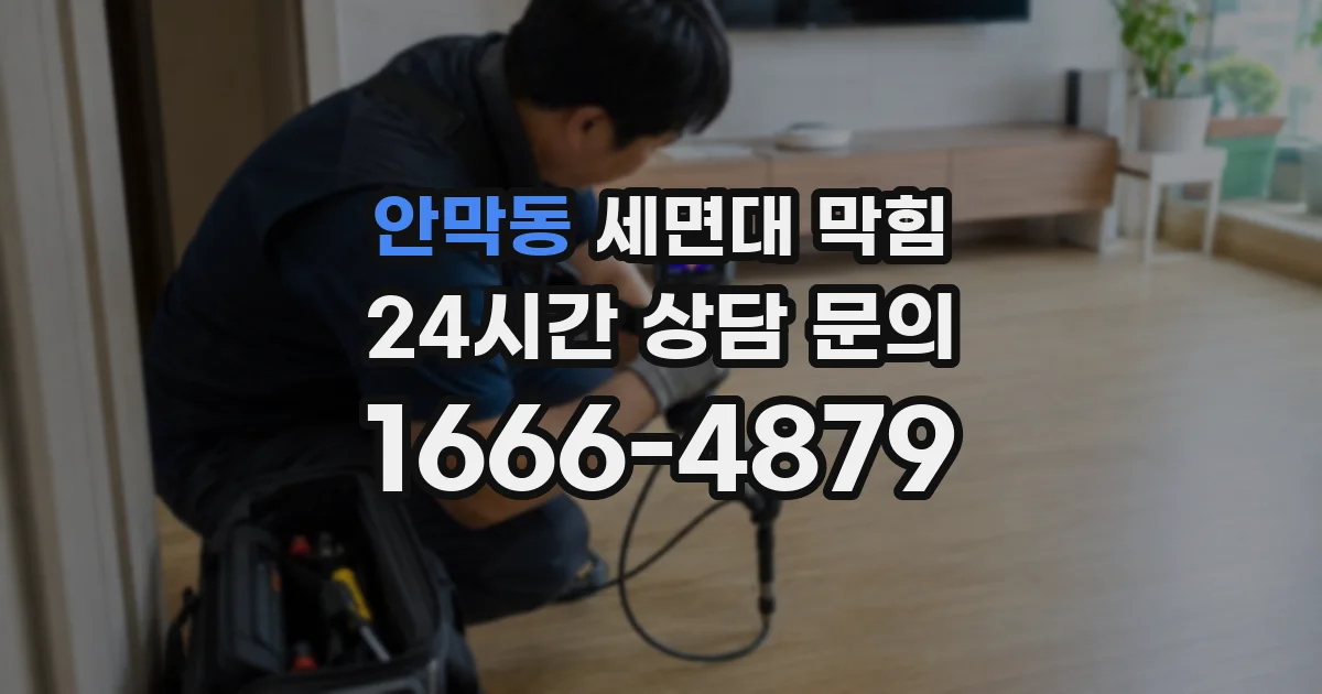 안막동 세면대 막힘