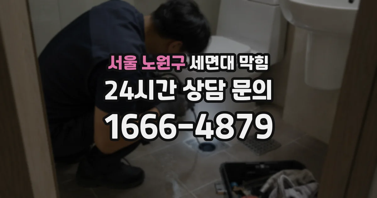 서울 노원구 세면대 막힘