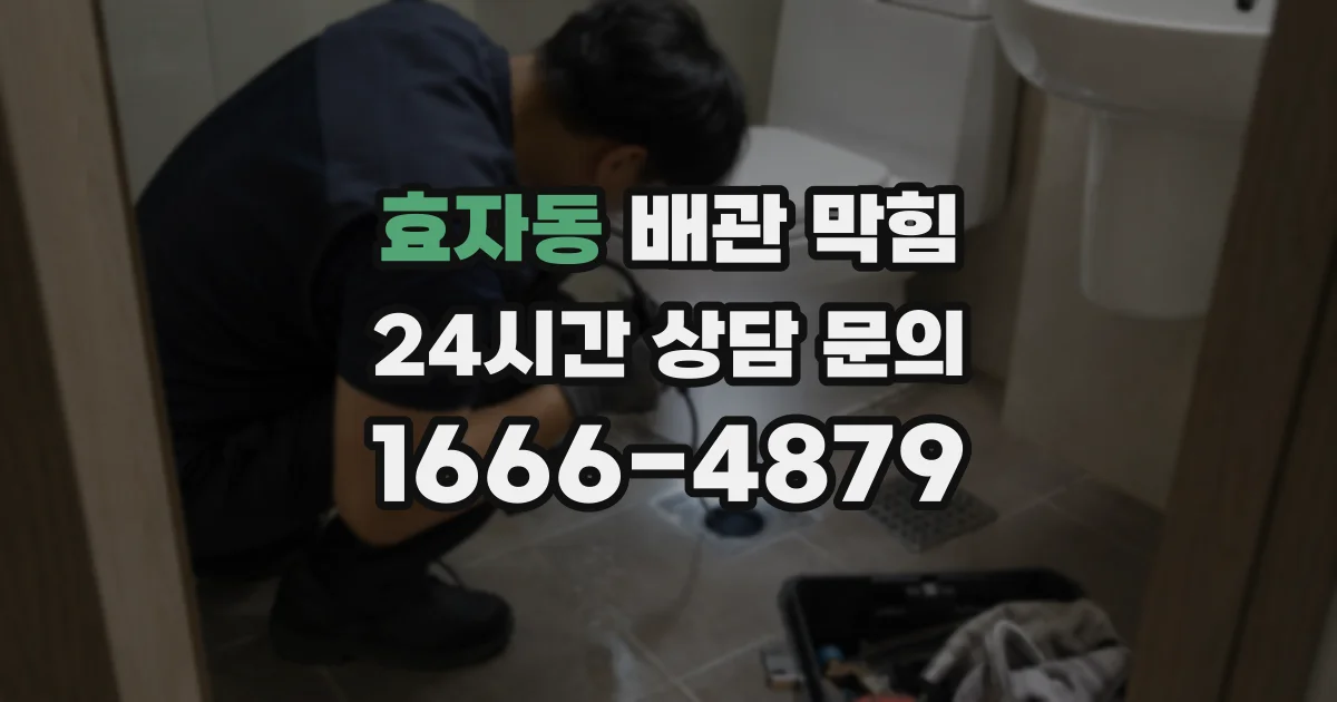 효자동 배관 막힘