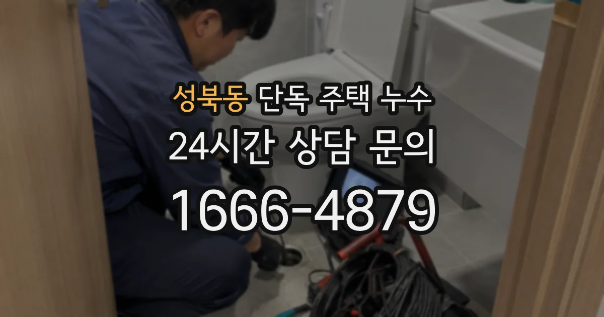 성북동 단독 주택 누수