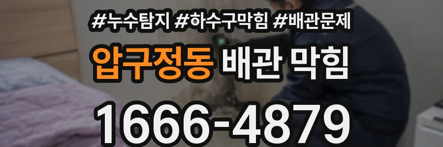 압구정동 배관 막힘