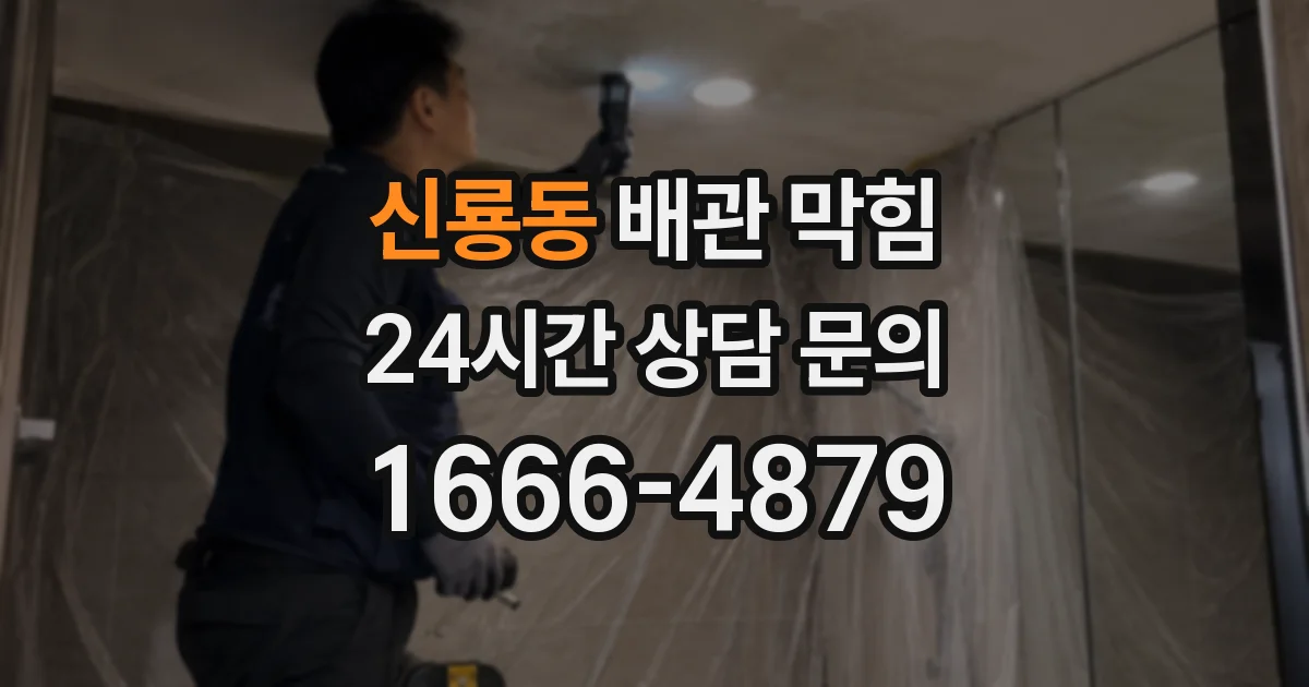 신룡동 배관 막힘