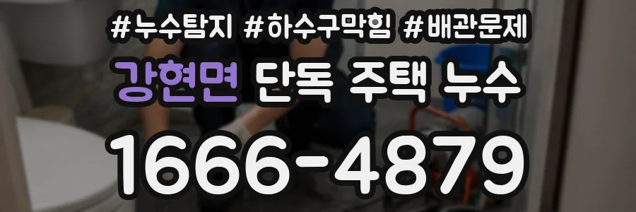 강현면 단독 주택 누수