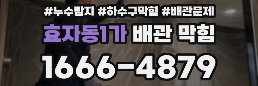 효자동1가 배관 막힘