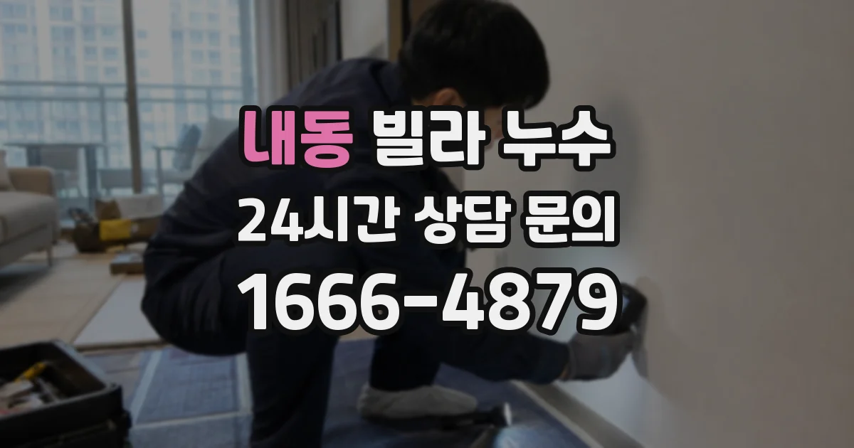 내동 빌라 누수