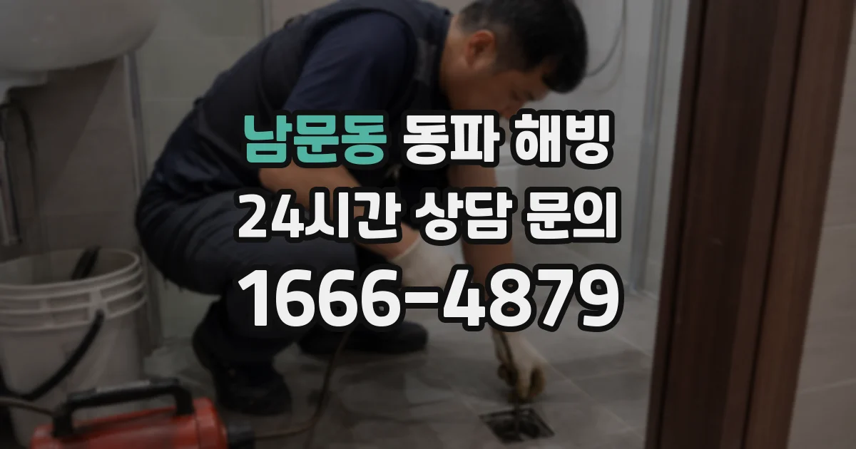 남문동 동파 해빙