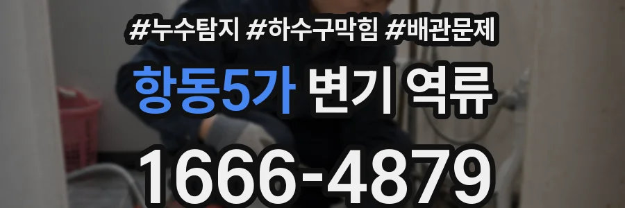 항동5가 변기 역류