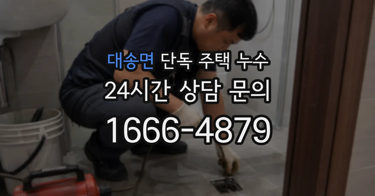 대송면 단독 주택 누수