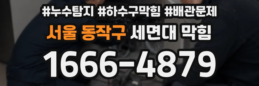서울 동작구 세면대 막힘