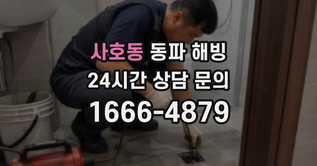 사호동 동파 해빙