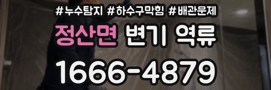 정산면 변기 역류