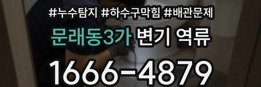 문래동3가 변기 역류