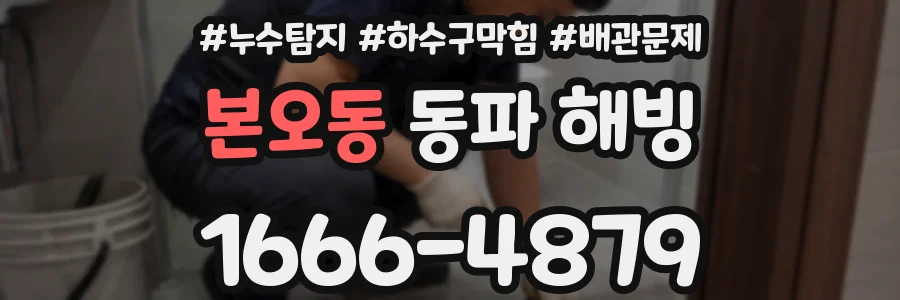 본오동 동파 해빙