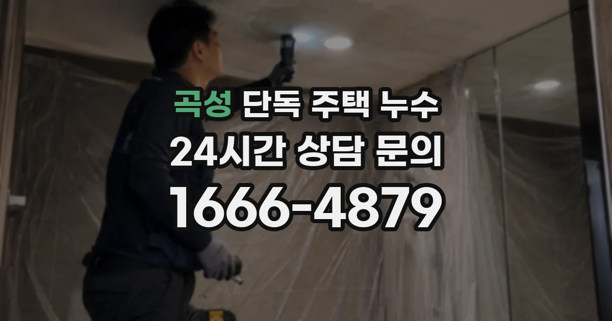 곡성 단독 주택 누수