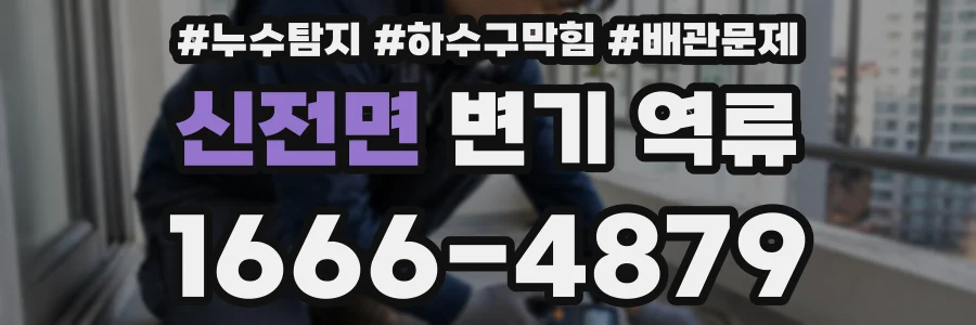 신전면 변기 역류