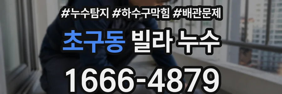 초구동 빌라 누수