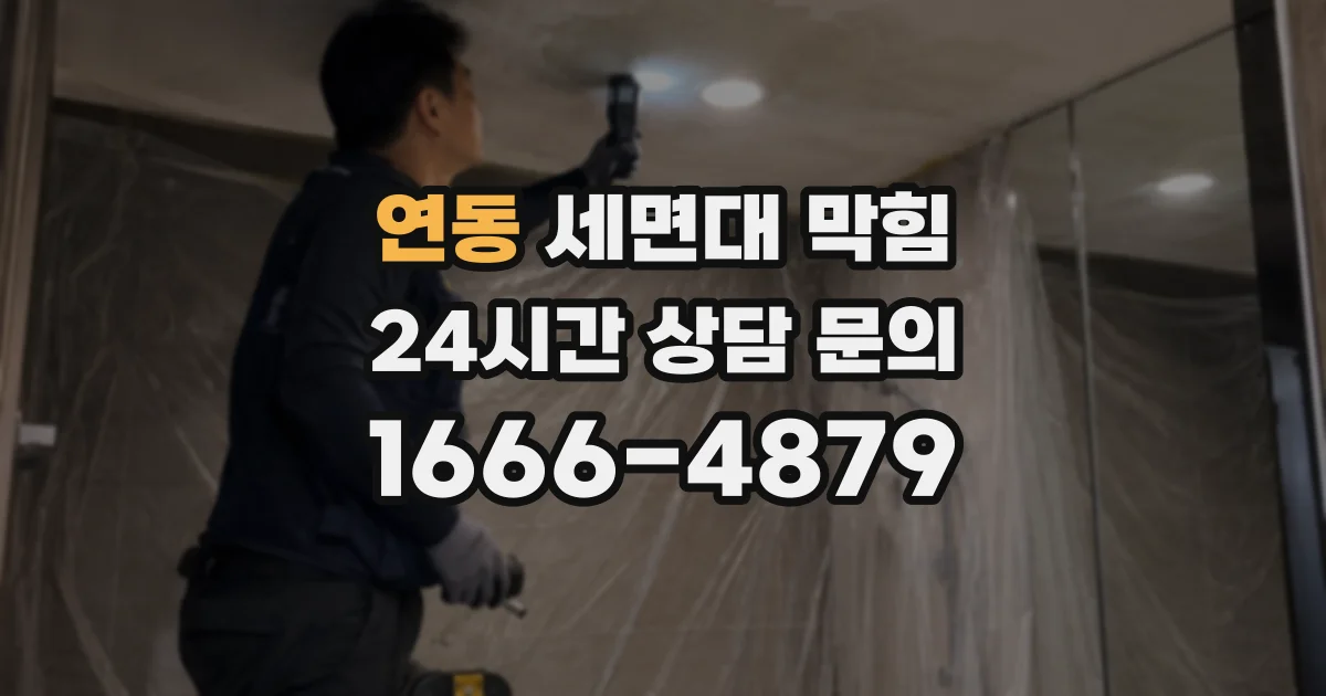 연동 세면대 막힘