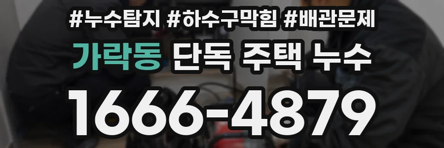 가락동 단독 주택 누수