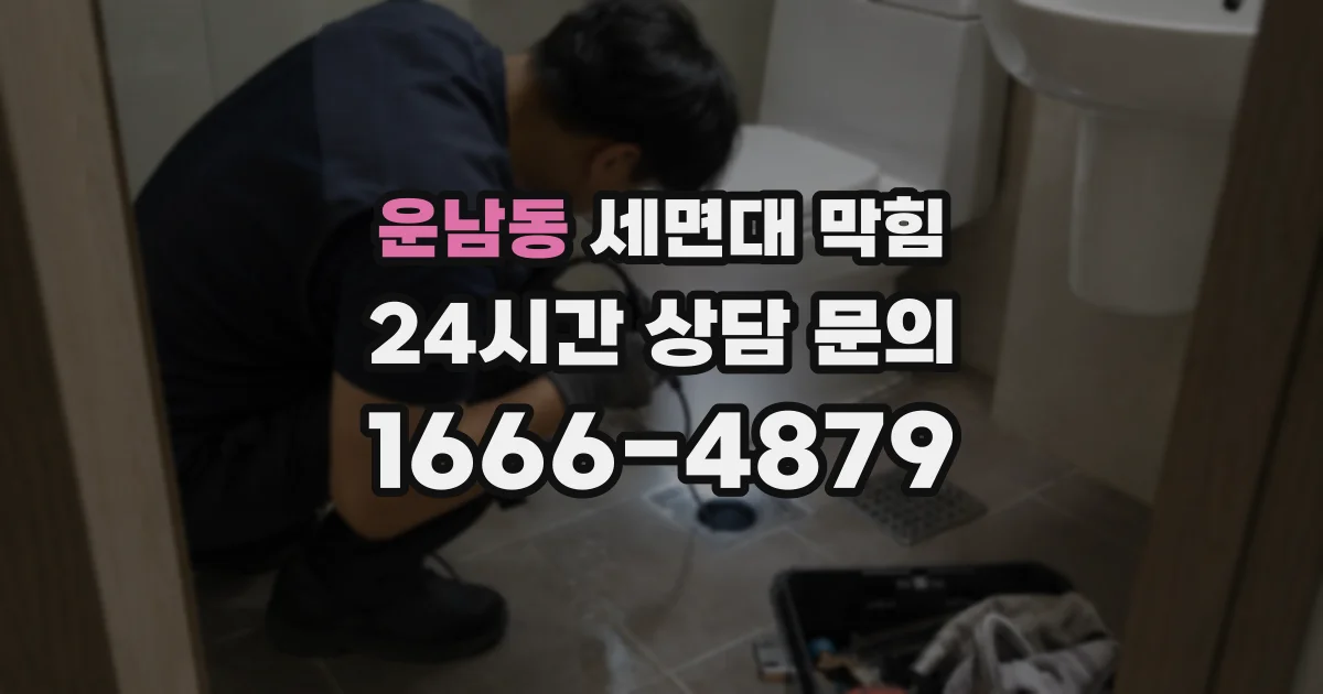 운남동 세면대 막힘