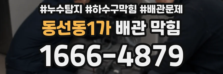 동선동1가 배관 막힘