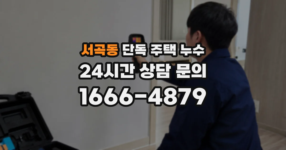 서곡동 단독 주택 누수