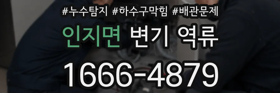 인지면 변기 역류