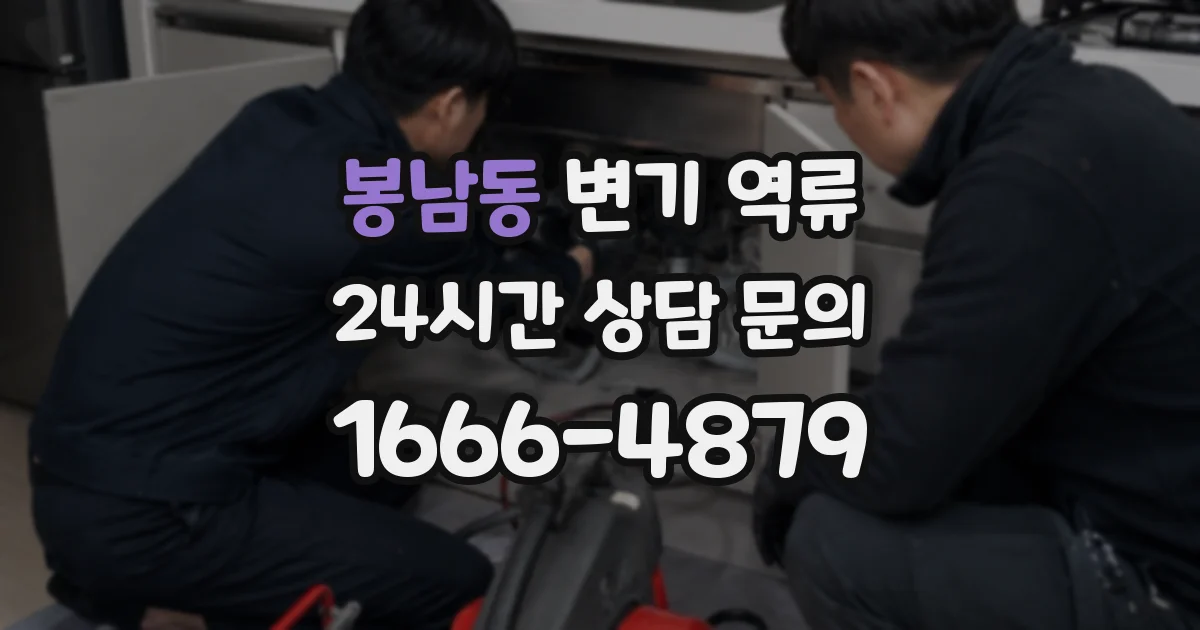 봉남동 변기 역류