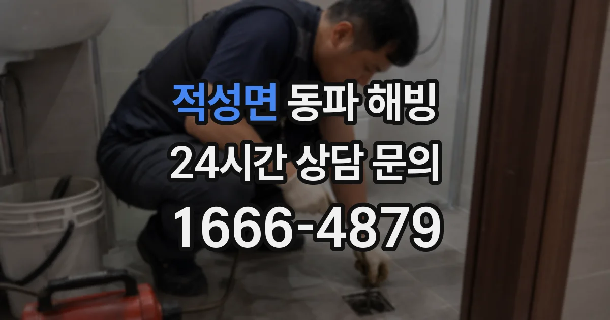 적성면 동파 해빙