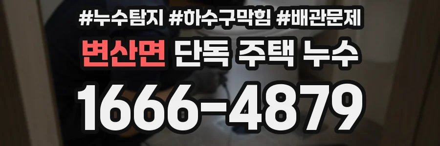 변산면 단독 주택 누수