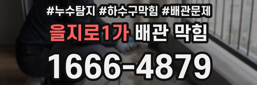 을지로1가 배관 막힘