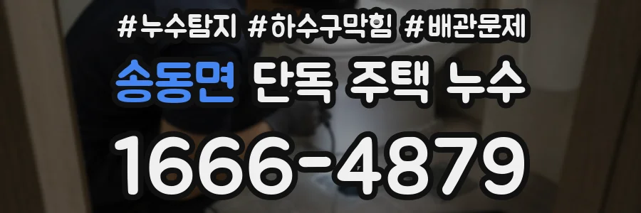송동면 단독 주택 누수
