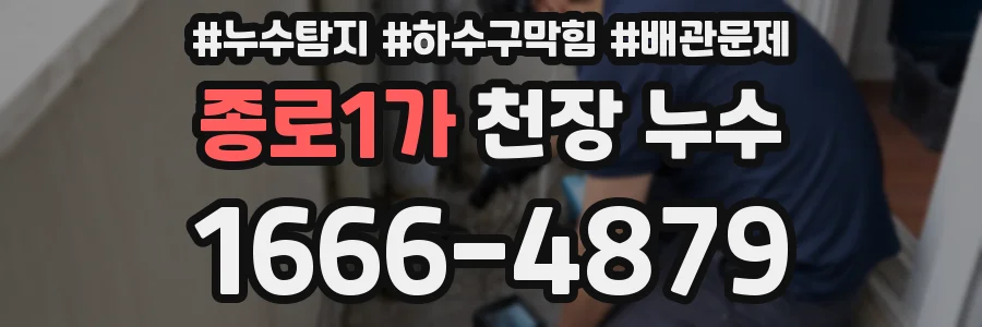 종로1가 천장 누수