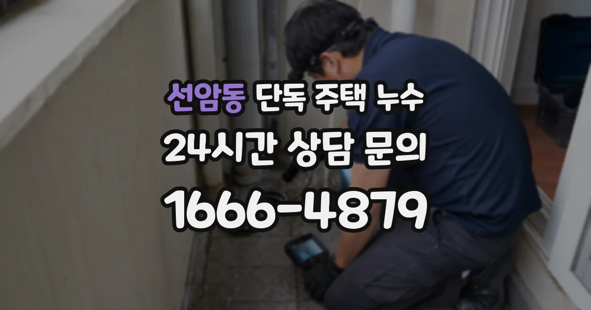 선암동 단독 주택 누수