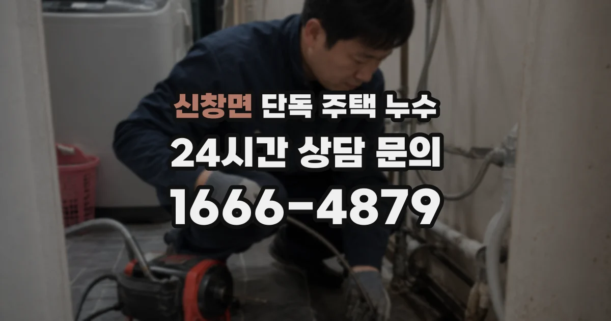 신창면 단독 주택 누수