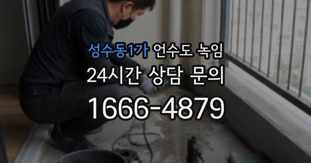 성수동1가 언수도 녹임