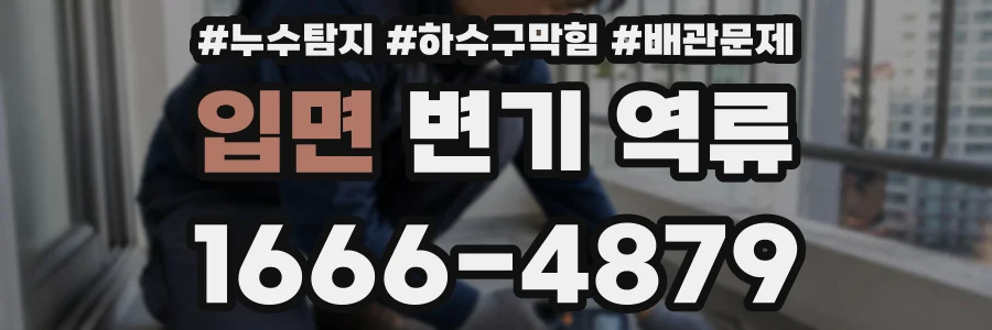 입면 변기 역류