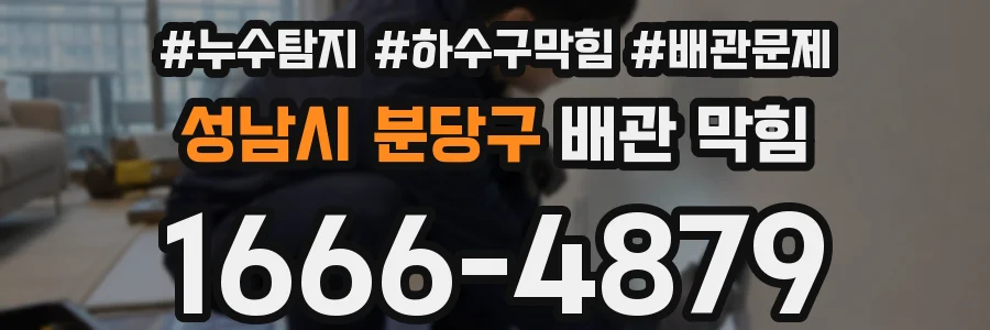 성남시 분당구 배관 막힘