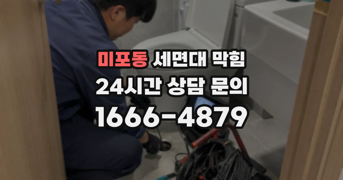 미포동 세면대 막힘