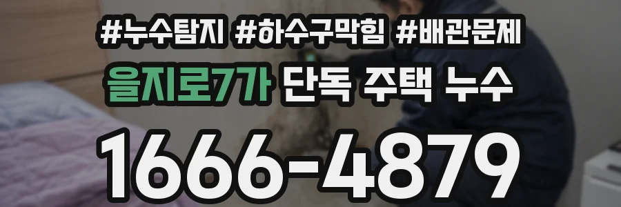 을지로7가 단독 주택 누수