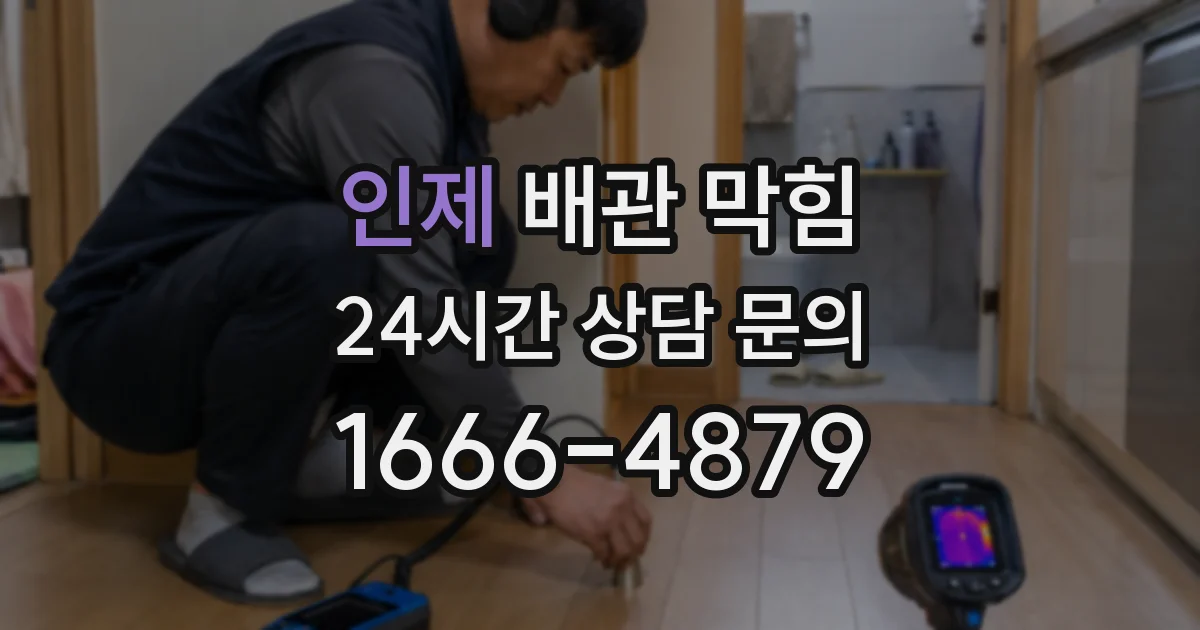 인제 배관 막힘