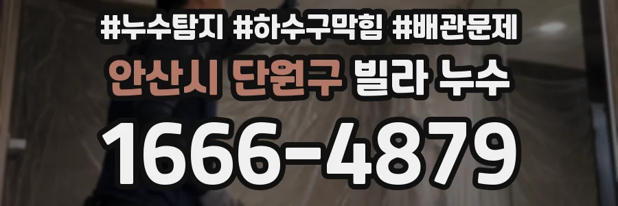 안산시 단원구 빌라 누수